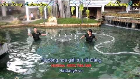 Thi công lắp đặt đài phun nước quán cafe Du Miên