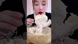 GIGANTIC SOFT ICE BITES😋 #icebites #iceeating #softice #iceasmr #ice #frost