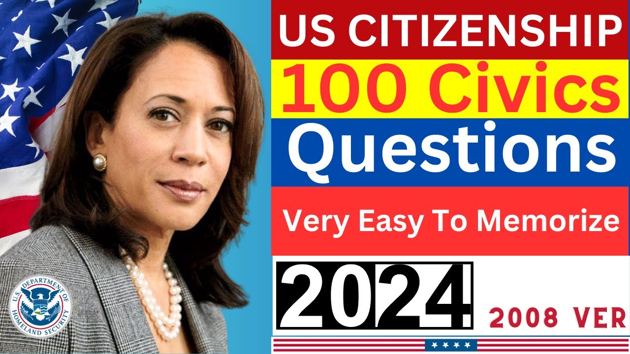 2024 (EASY Answer) USCIS Official 100 Civics Questions & Answers for US ...
