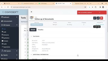 How to Create Tasks Convosoft CRM Guide