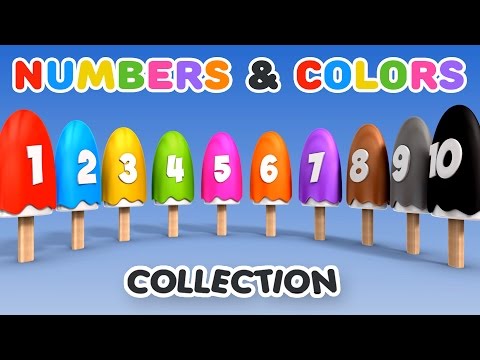 Learn Numbers With Number Ice Cream Popsicles - Colors And Numbers Collection