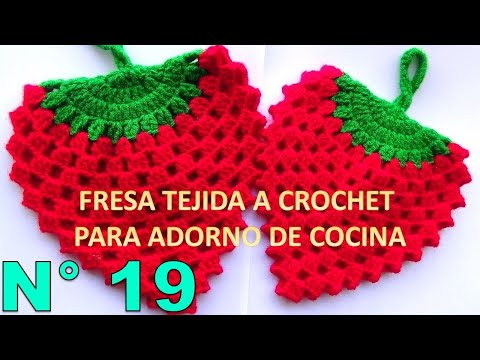 FRESA A CROCHET N° 4 paso a paso para agarraderas de ollas o adorno de cocina