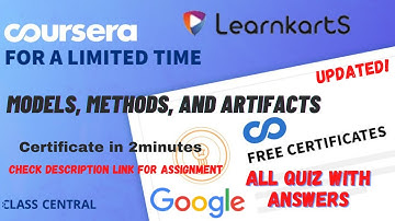 Models, Methods, and Artifacts,(week-1) All Quiz Answers.#coursera #quiztime #answers #quiz #mr
