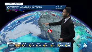A weak upper-low will bring a cooling trend to the Central Coast