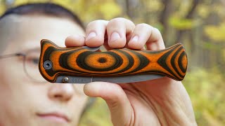 Making folding "Stiletto" knife (ENG SUB)