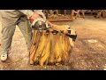 How To Creatively Handle A Giant Tree Stump // Create A Super Sturdy 1 Legged Wooden Table