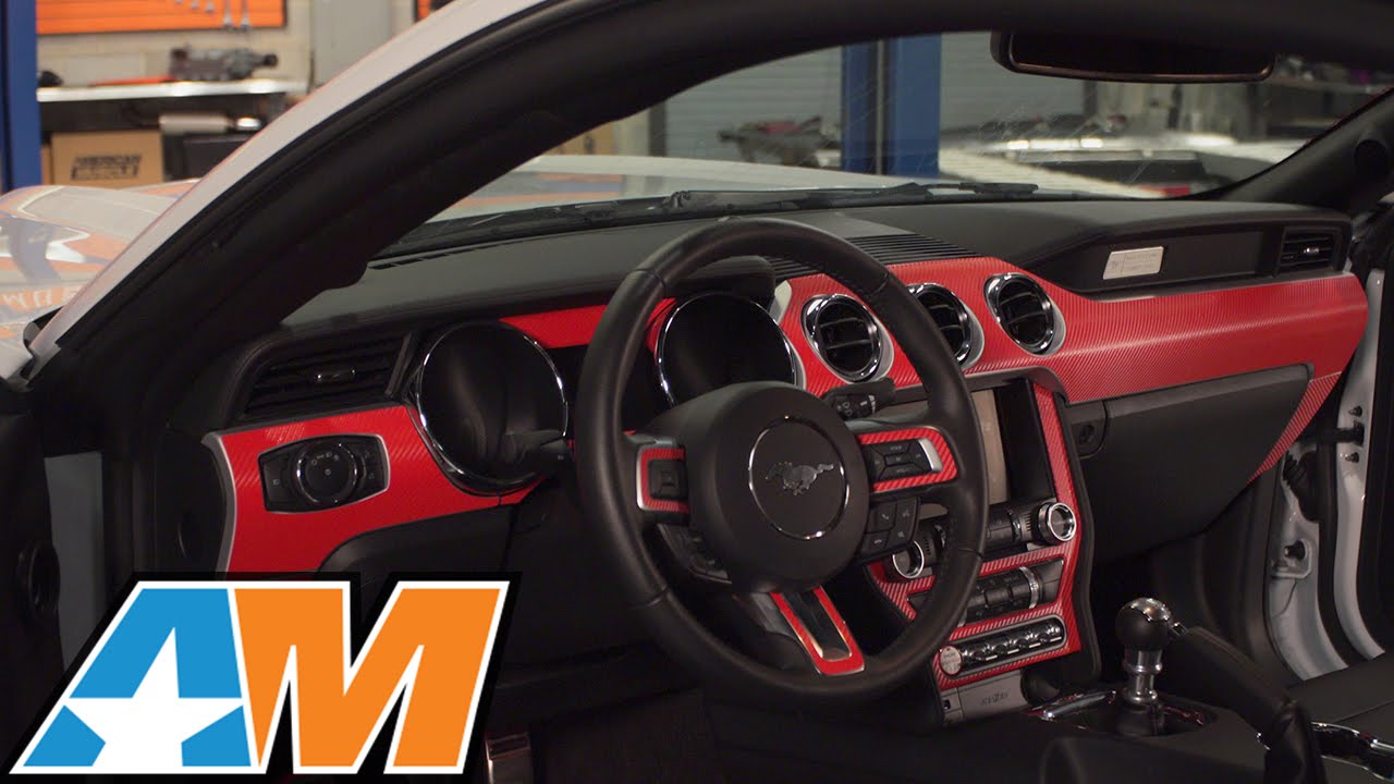 American Muscle Graphics Red Carbon Fiber Dash Kit 15 20 All