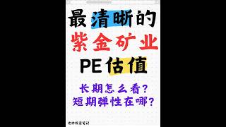 最清晰的紫金矿业PE估值分析 #A股 #港股 #投资 #紫金矿业 #估值