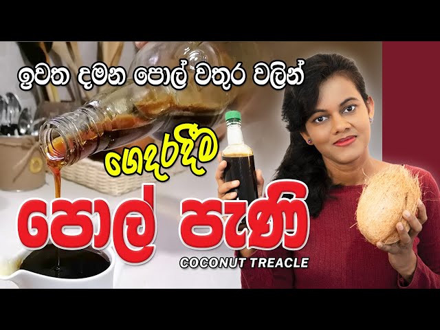 පොල් වතුර වලින් පොල් පැණි I Coconut Treacle I 005