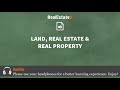 5.1 Land, Real Estate and Real Property | Georgia Real Estate License | RealEstateU.tv