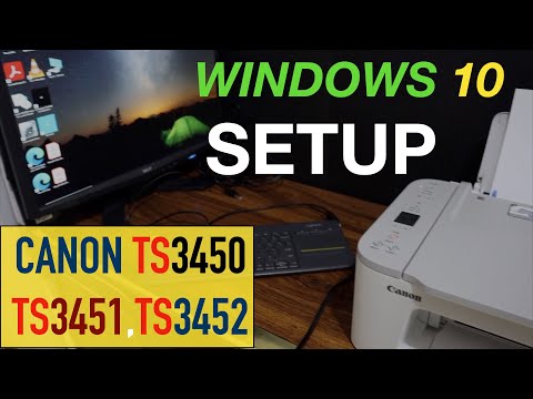 Canon Pixma TS3450, 3451, 3452 Setup Windows 10 Laptop / Computer.