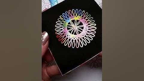 Satisfying SPIROGRAPH ART with rainbow scratch paper #spirograph #viral #scratchart