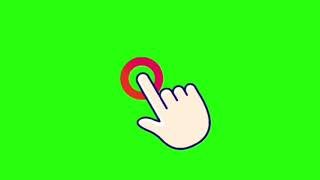 Футаж рука нажимает на экран/на зелёном фоне/хромокей