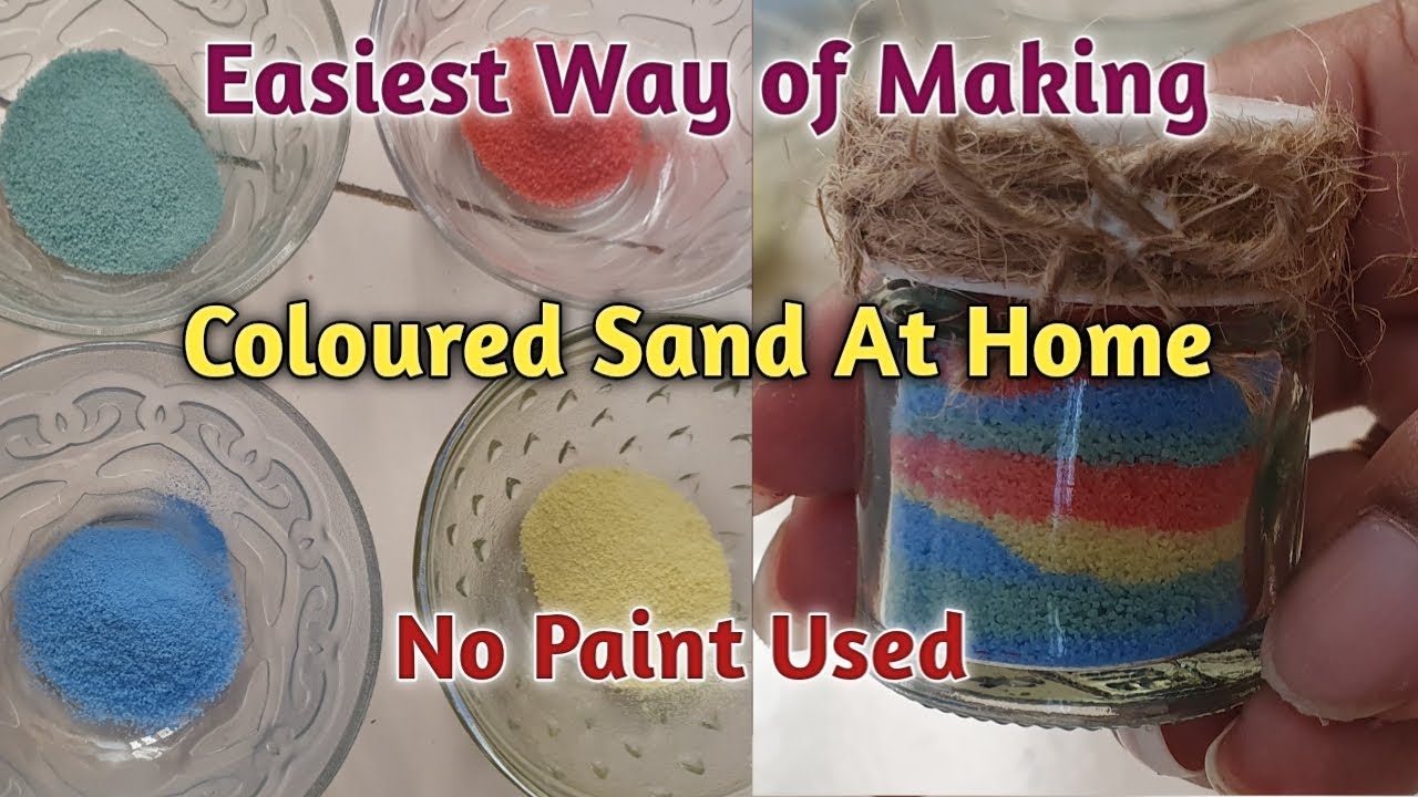 DIY Coloured Sand Art in Glass Bottle/Easiest Way of Making Coloured