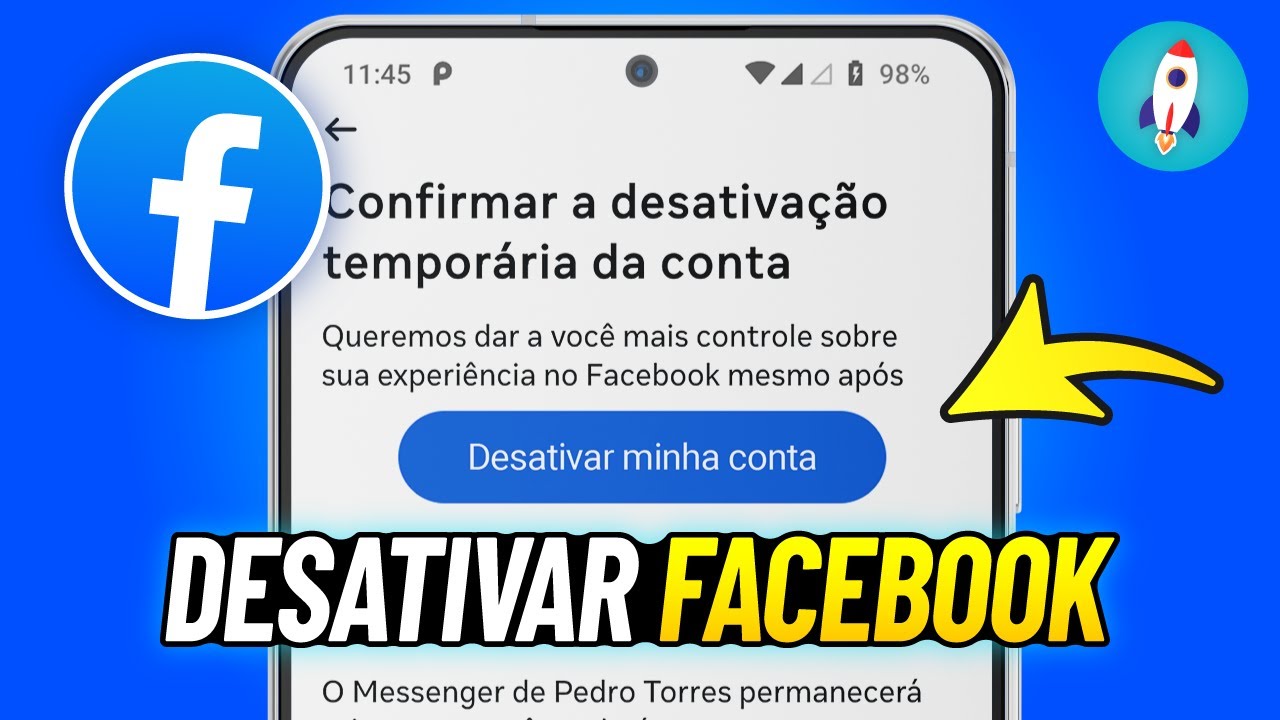 Como DESATIVAR O FACEBOOK Temporariamente - YouTube