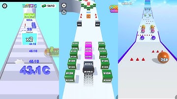 Number Merge Run vs Jelly Run 2048 vs Ball Merge 2048 3 in one Gameplay Run & Merge