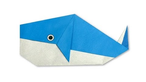 Cách gấp, xếp con cá voi bằng giấy origami - Video hướng dẫn