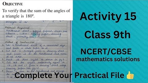 Maths Lab Activity 15 Class 9// Maths Practical// Class 9 Maths Activity Solution// CBSE board #file