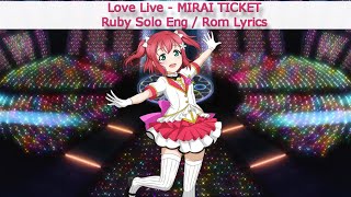 MIRAI TICKET (Ruby Solo) - Eng/Rom Color-Coded Lyrics - Aqours