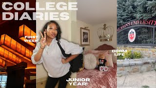 COLLEGE DIARIES 💻🥳: Junior year back to uni + room tour + morning routine @ St. Johns University