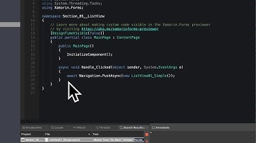 AA01 - Create a very basic hierarchical navigation in Xamarin