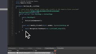 AA01 - Create a very basic hierarchical navigation in Xamarin