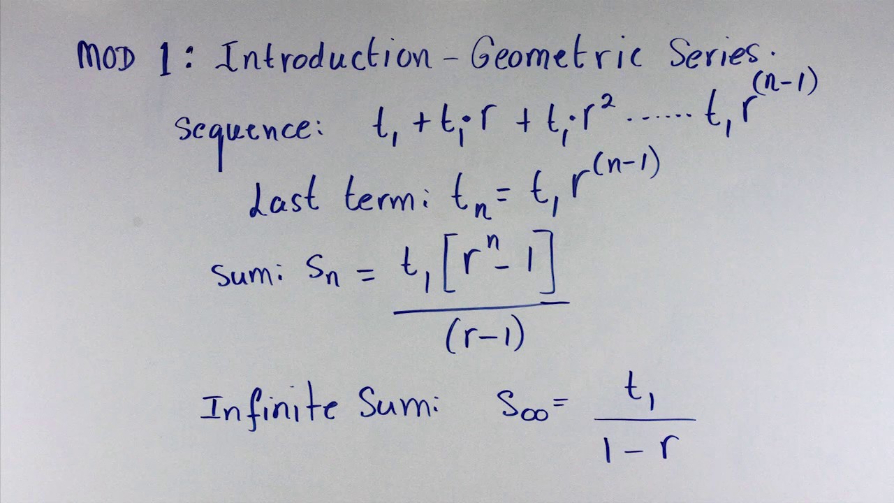 Math 20-1 Module 1 - Series and Sequences - Introduction to Geometric ...