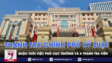Thanh tra Chính phủ kỷ luật buộc thôi việc 1 Phó Cục trưởng và 5 thanh tra viên - VNEWS