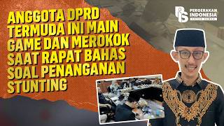 The Youngest DPRD Member Played Games and Smoked During a Meeting Discussing Stunting Management
