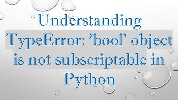 Understanding TypeError: 