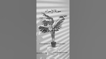 Surah Al Isra Ayat No 17:87 | (Al-Isra) | Arabic Text | سورة الإسراء‎ | With English Translation