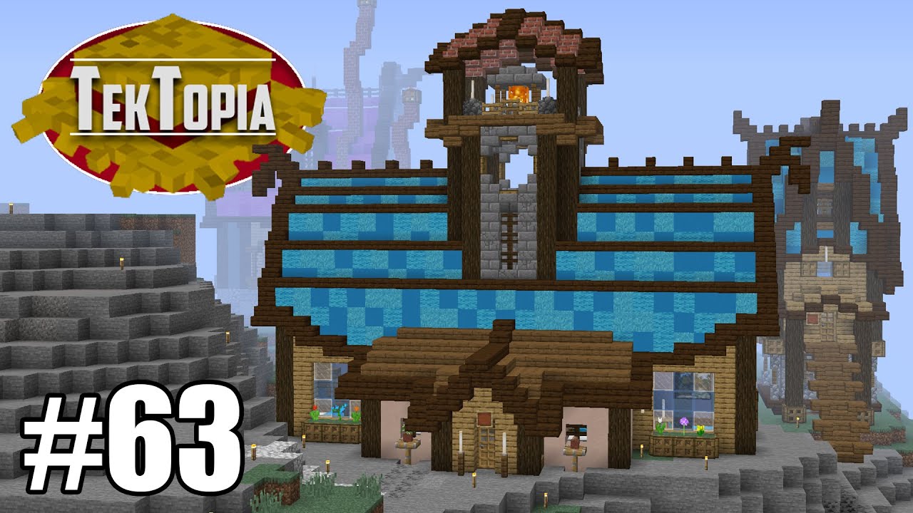TekTopia #63 - My Biggest Villager House Yet! (Minecraft Villager Mod)