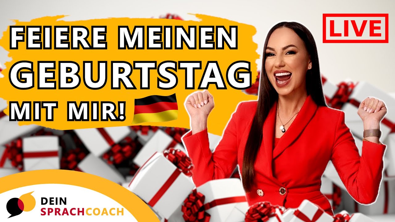 🎂FEIERE MEINEN GEBURTSTAG MIT MIR!🥳 (Grammatik, Wortschatz, Aussprache ...