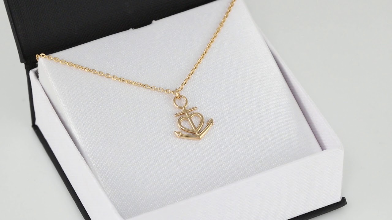 Gold Anchor Necklace
