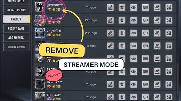 How can you remove the streamer mode friends in CODM, Plus YT.