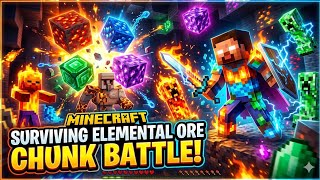 Surviving Elemental ore Chunk Battle in Minecraft..😱