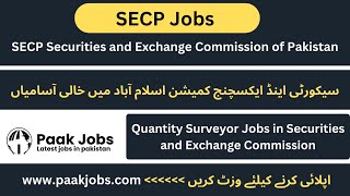 SECP Securities And Exchange Commission Of Pakistan November Jobs 2023 || Govt Jobs in Pakistan