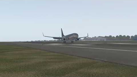X-Plane 11 London Stansted (EGSS) 10kts crosswind landing