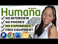 Humana is hiring   no interview no phones free equipment provided high paying remote jobs