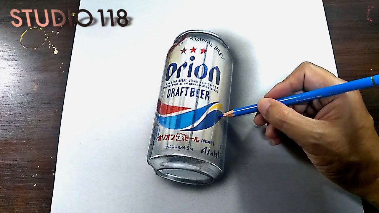 オジー自慢のオリオンビールを描いてみた イラスト メイキングdrawing Studio 118 Youtube