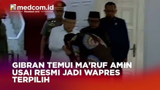 GIBRAN TEMUI MA'RUF AMIN USAI RESMI JADI WAPRES TERPILIH