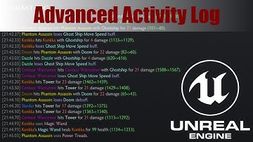 Advanced Activity Log in UE4/UE5