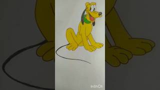 Drawing of goofy the dog of Mickey Mouse.the best friend of Mickey Mouse and the craziest dog.