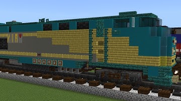 Minecraft VIA Rail P42DC Genesis Locomotive Time Lapse