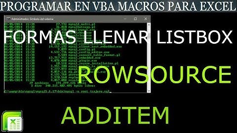 179 ❤️ Como LLENAR LISTBOX con 🔥  Rowsource o Additem