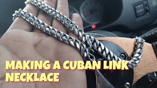 Cuban link chain/membuat kalung stainless Steel