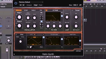 Logic Pro X (10.1) tutorial - New Features in Retro Synth