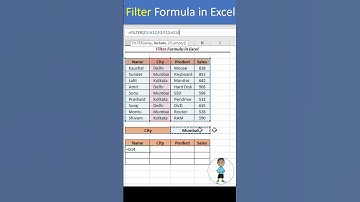 Excel Job Interview Questions Filter Formula in Excel #exceltutorial #excel #exceltips #shorts