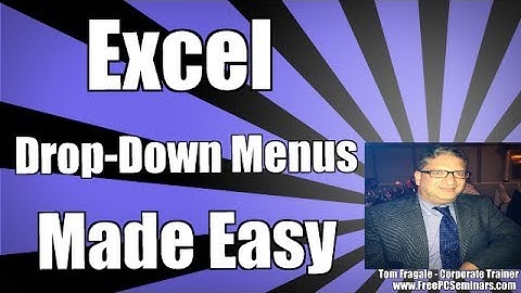 excel creating a dropdown lookup in Excel - combo box data validation 2007 2010 2013 2017