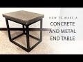 Concrete and Metal End Tables / How To Make Concrete and Metal End Tables / How To Make